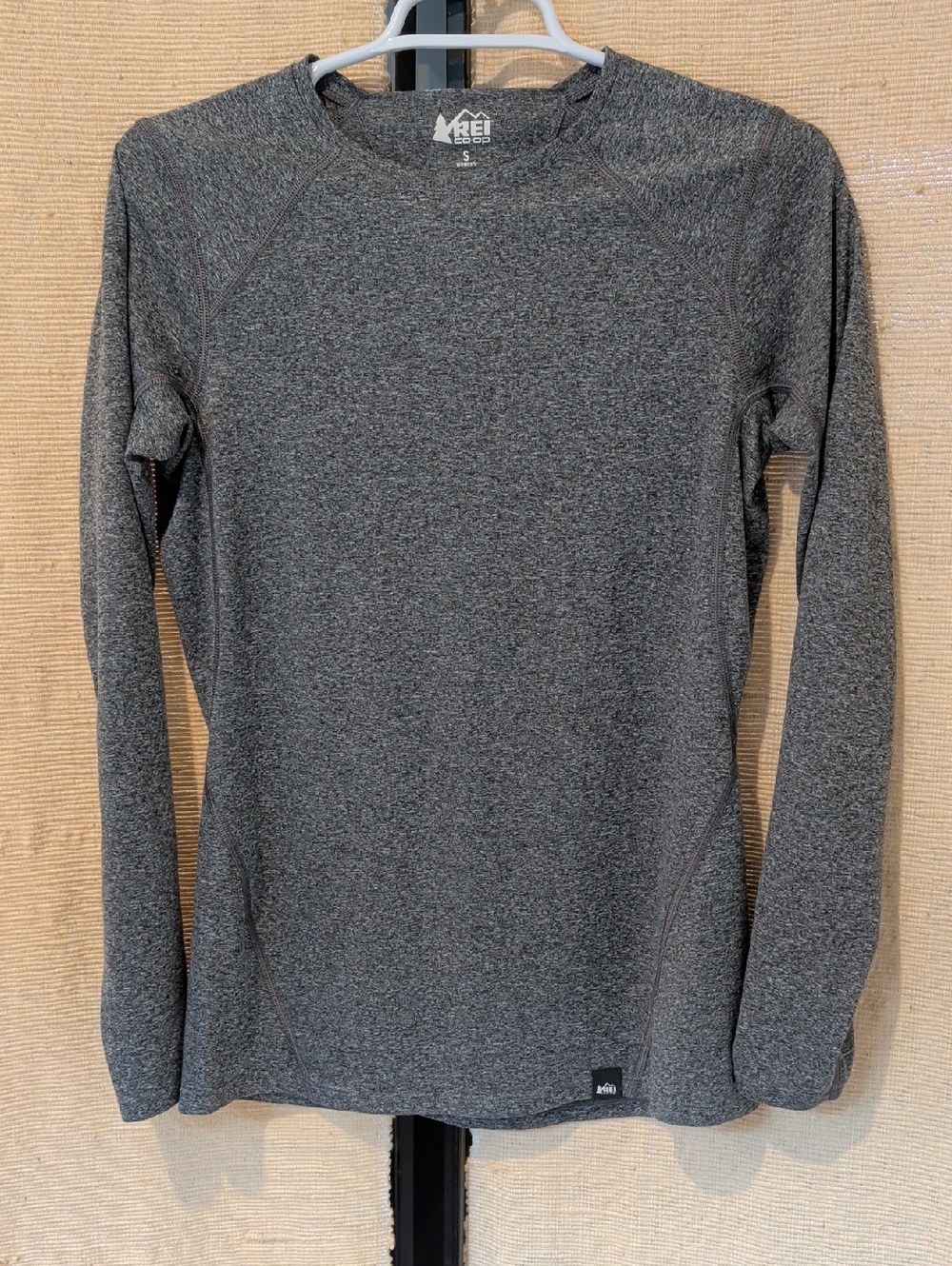 REI Women's Long Sleeve Heathered Gray Performance Base Layer